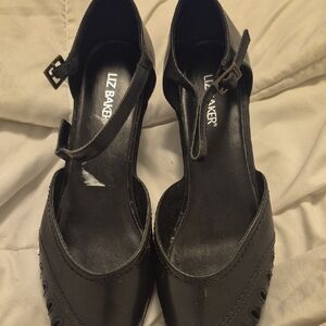 Liz Baker Open Toe Wedges With Ankle Strap